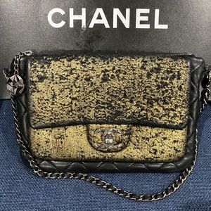 Chanel Black and Gold clutch